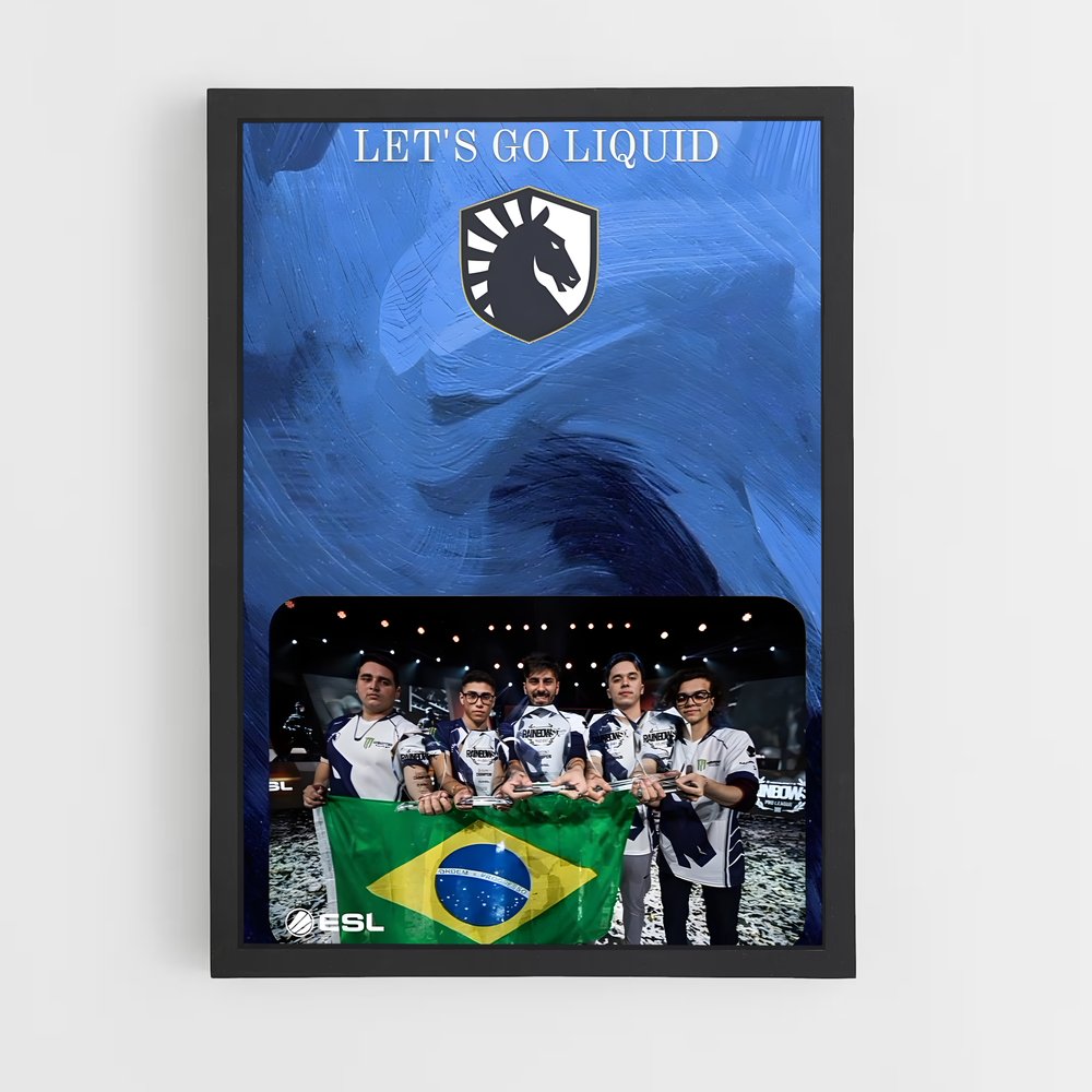 Poster Équipe Brésil – affiche Esports (vue 2)